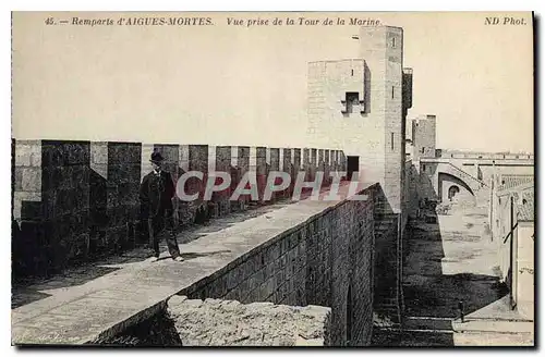 Cartes postales Remparts d'Aigues Mortes Vue prise de la Tour de la Marine