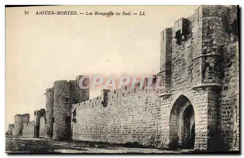 Cartes postales Aigues Mortes Les Remparts au Sud