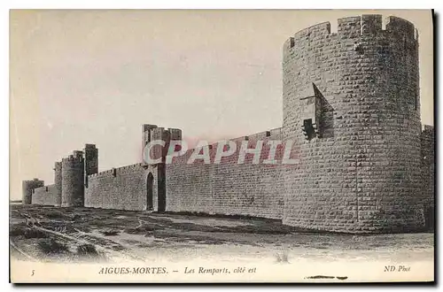 Ansichtskarte AK Aigues Mortes Les Remparts cote est