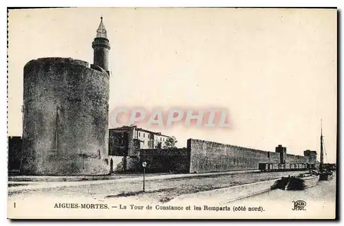 Ansichtskarte AK Aigues Mortes La Tour de Constance et les Remparts cote nord