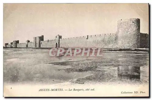 Ansichtskarte AK Aigues Mortes Les Remparts cote sud