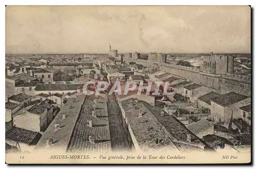 Ansichtskarte AK Aigues Mortes Vue generale prise de la Tour des Cordeliers