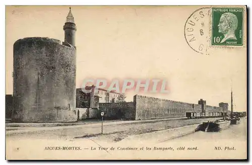 Ansichtskarte AK Aigues Mortes La Tour de Constance et les Remparts cote nord