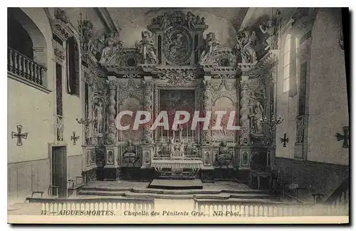 Cartes postales Aigues Mortes Chapelle des Penitents Gris