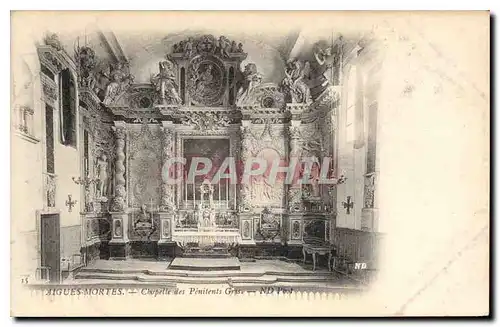 Cartes postales Aigues Mortes Chapelle des Penitents Gris