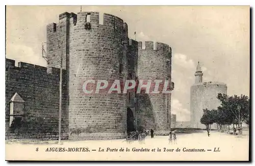 Ansichtskarte AK Aigues Mortes La Porte de la Gardette et la Tour de Constance