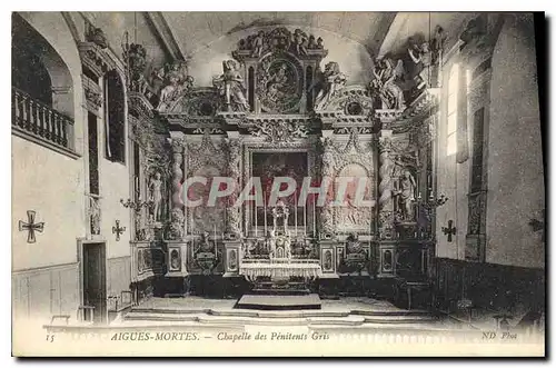 Cartes postales Aigues Mortes Chapelle des Penitents Gris