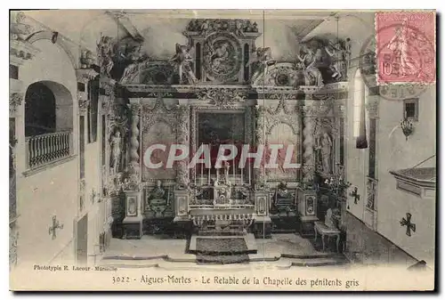 Ansichtskarte AK Aigues Mortes Le Retable de la Chapelle des penitents gris