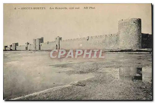 Ansichtskarte AK Aigues Mortes Les Remparts cote sud