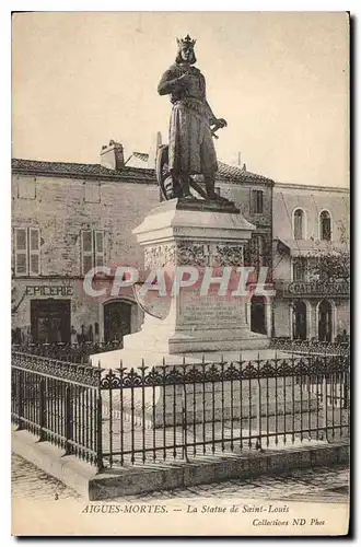 Cartes postales Aigues Mortes La Statue de Saint Louis