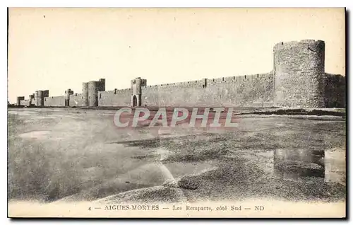 Ansichtskarte AK Aigues Mortes Les Remparts cote Sud