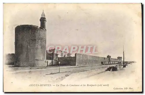 Cartes postales Aigues Mortes La Tour de Constance et les Remparts cote nord