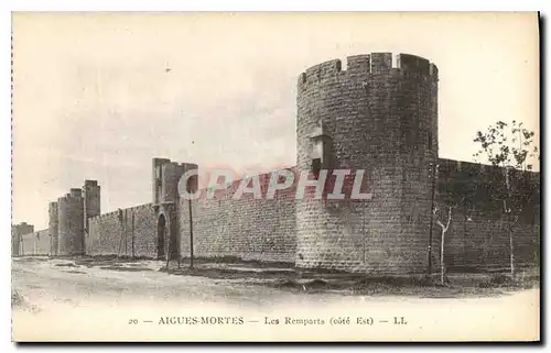 Ansichtskarte AK Aigues Mortes Les Remparts cote Est