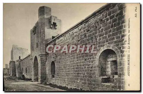 Ansichtskarte AK Aigues Mortes Les Remparts vue interieure