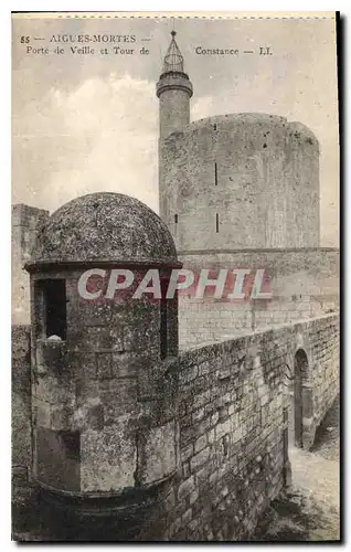 Cartes postales Aigues Mortes Porte de Veille et Tour de Constance