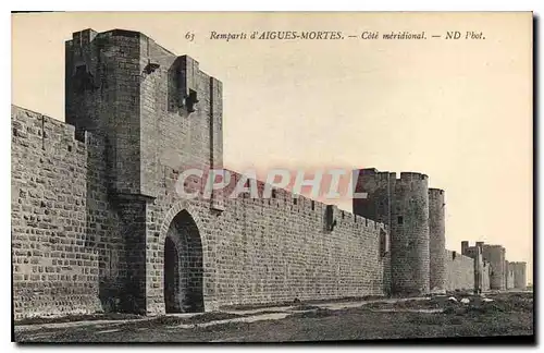 Cartes postales Remparts d'Aigues Mortes Cote meridional