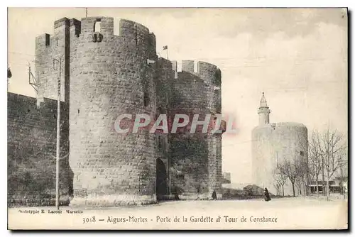Cartes postales Aigues Mortes Porte de la Gardette Tour de Constance