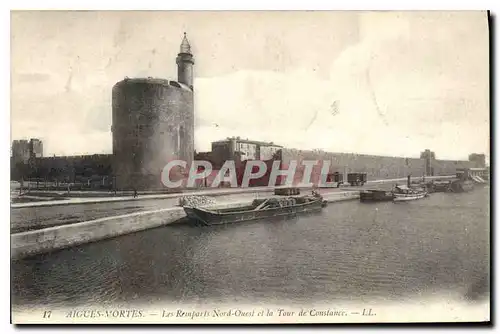 Ansichtskarte AK Aigues Mortes Les Remparts Nord Ouest et la Tour de Constance