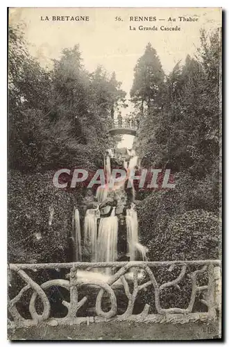 Ansichtskarte AK la Bretagne Rennes Au Thabor La Grande Cascade