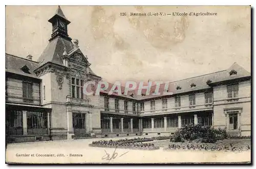 Cartes postales Rennes L et V L'Ecole d'Agriculture