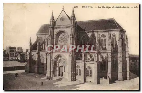 Ansichtskarte AK Rennes La Basilique de Saint Aubin