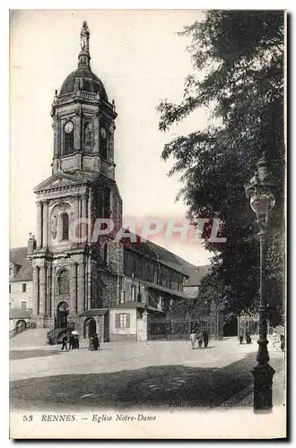 Cartes postales Rennes Eglise Notre Dame