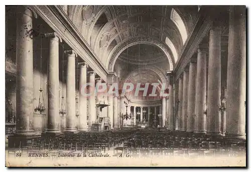 Cartes postales Rennes Interieur de la Cathedrale