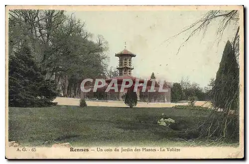 Ansichtskarte AK Rennes Un coin du Jardin des Plantes La Voliere