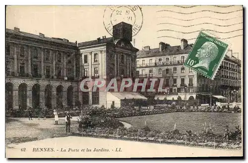 Cartes postales Rennes La Porte et les Jardins