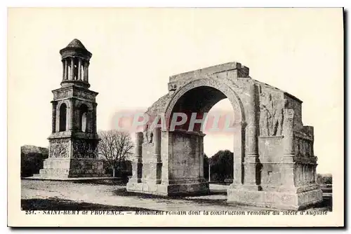 Cartes postales Saint Remy de Provence Monument romain dont la construction remonte au siecle d'Auguste