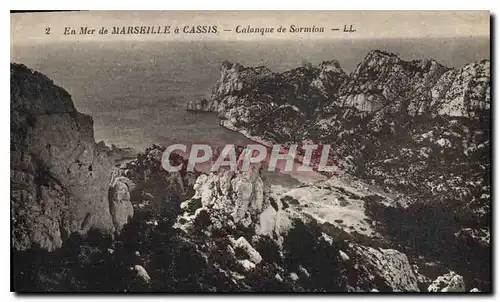 Cartes postales En Mer de Marseille a Cassis Calanque de Sormiou