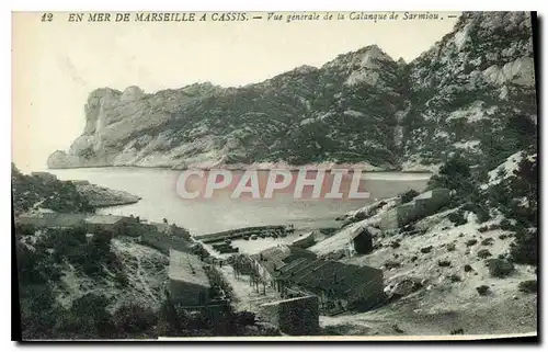 Cartes postales En Mer de Marseille a Cassis vue generale de la Calanque de Sormiou