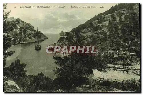 Ansichtskarte AK En Mer de Marseille a Cassis Calanque de Port Pin