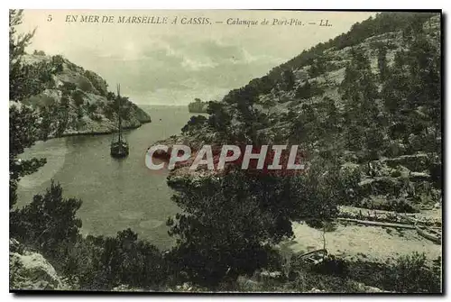 Ansichtskarte AK En Mer de Marseille a Cassis Calanque de Port Pin