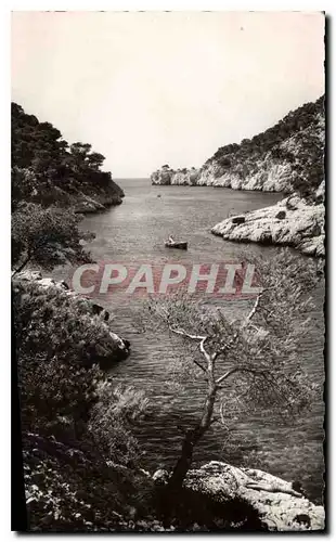 Cartes postales Cassis B du R Calanque de Port Pin qu'a vist Paris e noun Cassis a ren vist