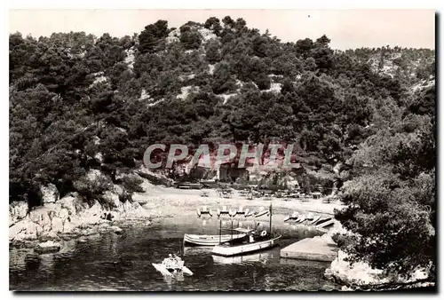 Cartes postales Cassis B du R Calanque de Port Pin Qu'a vist Paris e noun Cassis a ren vist