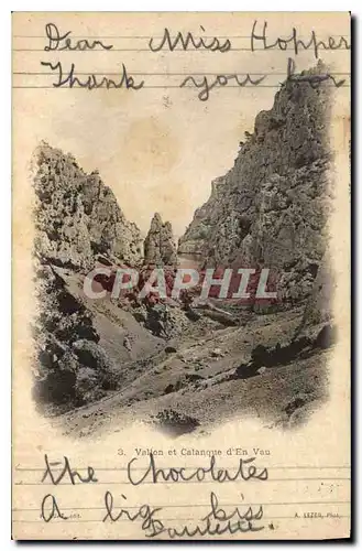 Cartes postales Vallon et Calanque d'En Vau