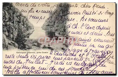 Cartes postales Calanque d'Envau pres Cassis