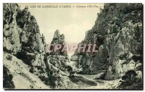 Ansichtskarte AK En Mer de Marseille a Cassis Calanque d'En Vau