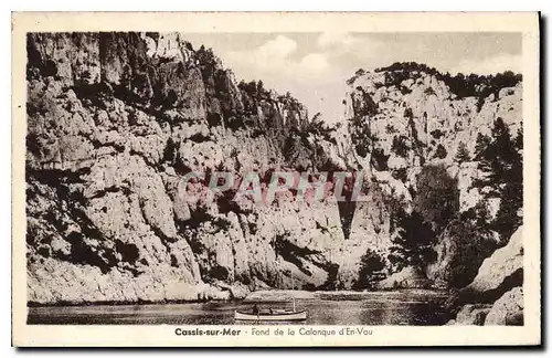 Cartes postales Cassis sur mer fond de la Calanque d'En Vau