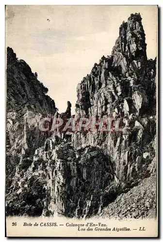 Cartes postales Baie de Cassis Calanque d'En Vau une des Grandes Aiguilles