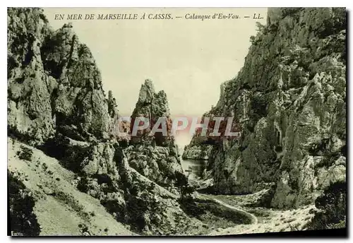 Ansichtskarte AK En Mer de Marseille a Cassis Calanque d'En Vau