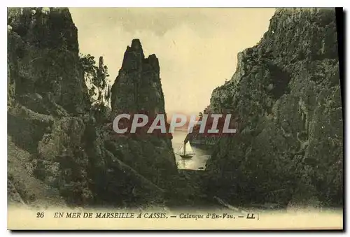 Cartes postales En Mer de Marseille a Cassis Calanque d'En Vau