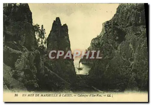 Ansichtskarte AK En Mer de Marseille a Cassis Calanque d'En Vau