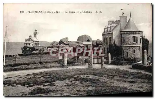 Ansichtskarte AK Ploumanach C du N le Phare et le chateau