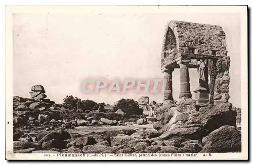 Cartes postales Ploumanach C du N Saint Guirec patron des jeunes filles a marier