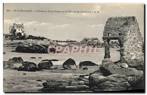 Cartes postales Ploumanach l'Oratoire Saint Guirec et le chateau de Costaeres