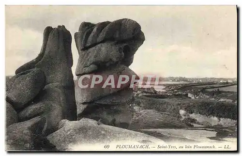 Cartes postales Ploumanach Saint Uves au loin Ploumanach