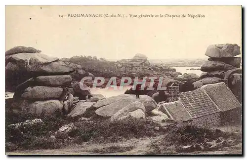 Cartes postales Ploumanach C du N vue generale et le Chapeau de Napoleon