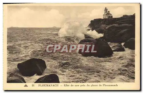 Cartes postales Ploumanach Effet de mer pres du Phare de Ploumanach